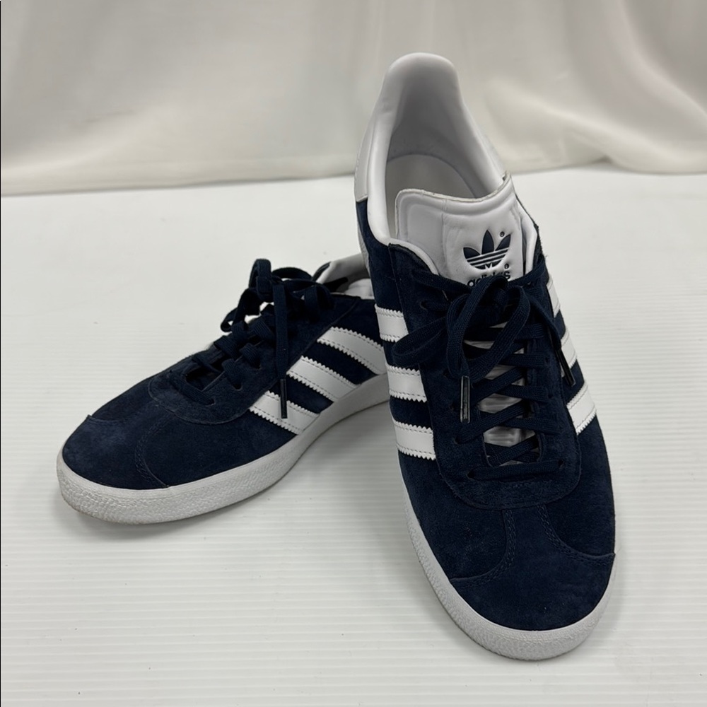 Adidas Blue and White Gazelle Sneakers